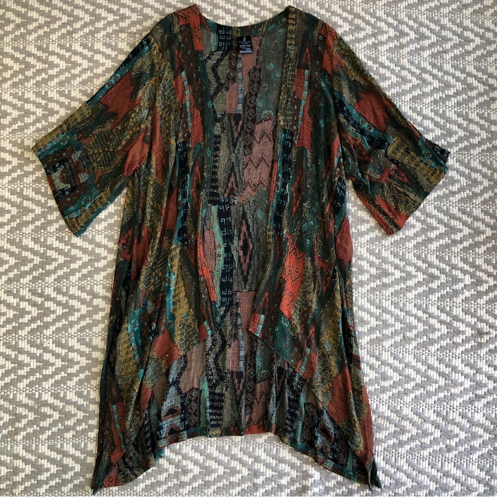 Kaliyana artwear open front cardigan